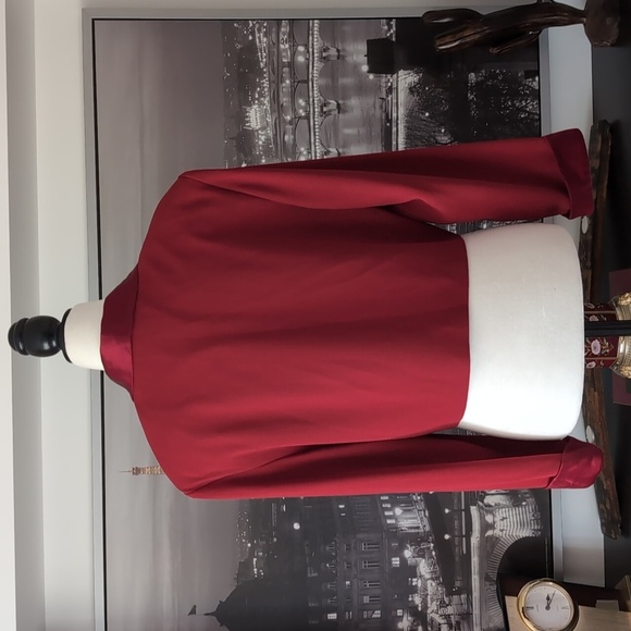 Joseph Ribkoff Red Cropped Blazer Tailored Suit Jacket, Size 12. - Picture 5 of 9